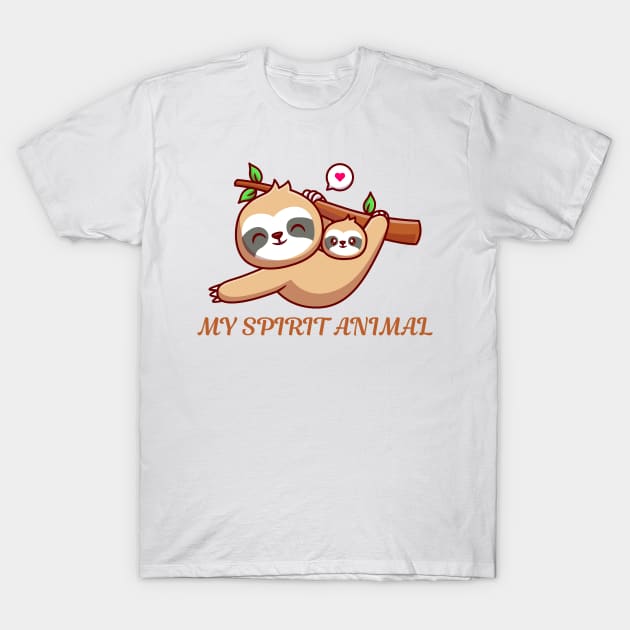 Sloth,is my spirit animal T-Shirt by alux06